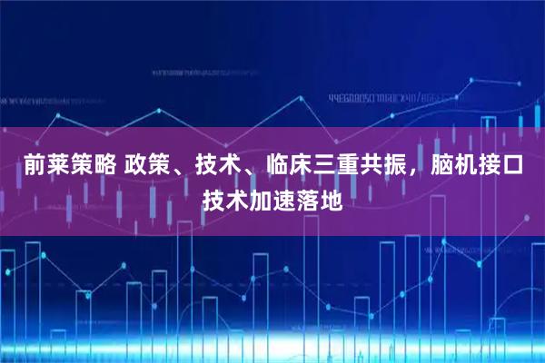 前莱策略 政策、技术、临床三重共振，脑机接口技术加速落地